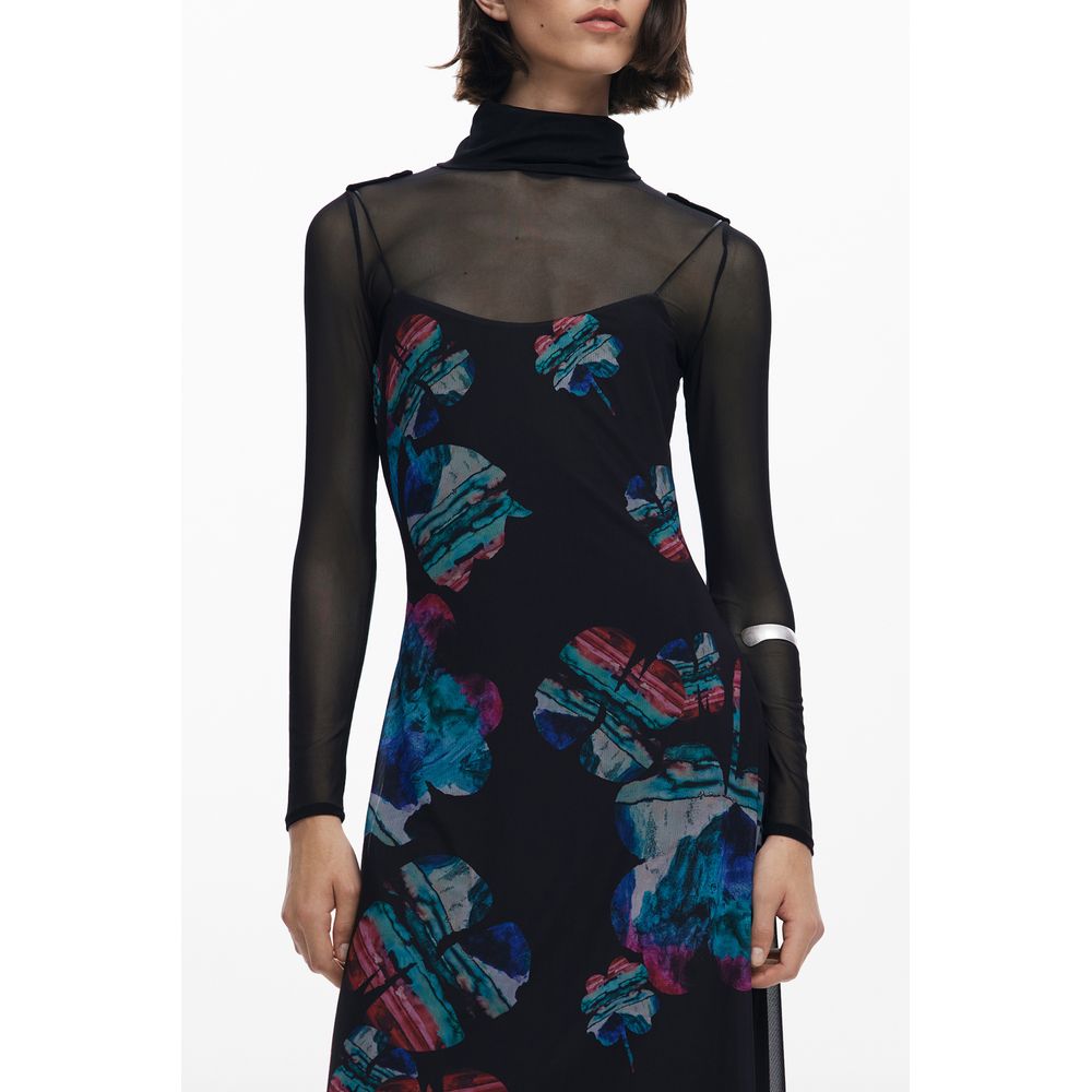 Black Polyester Women Dress Desigual