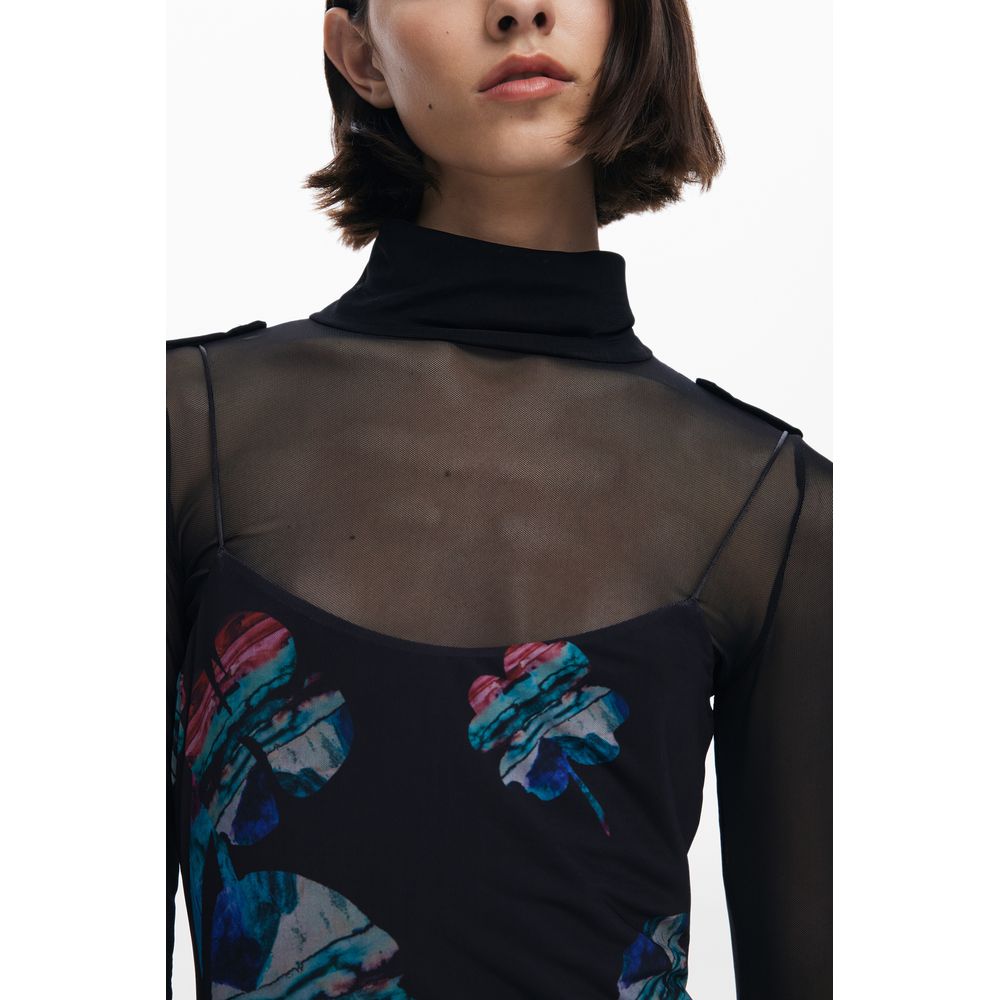 Black Polyester Women Dress Desigual
