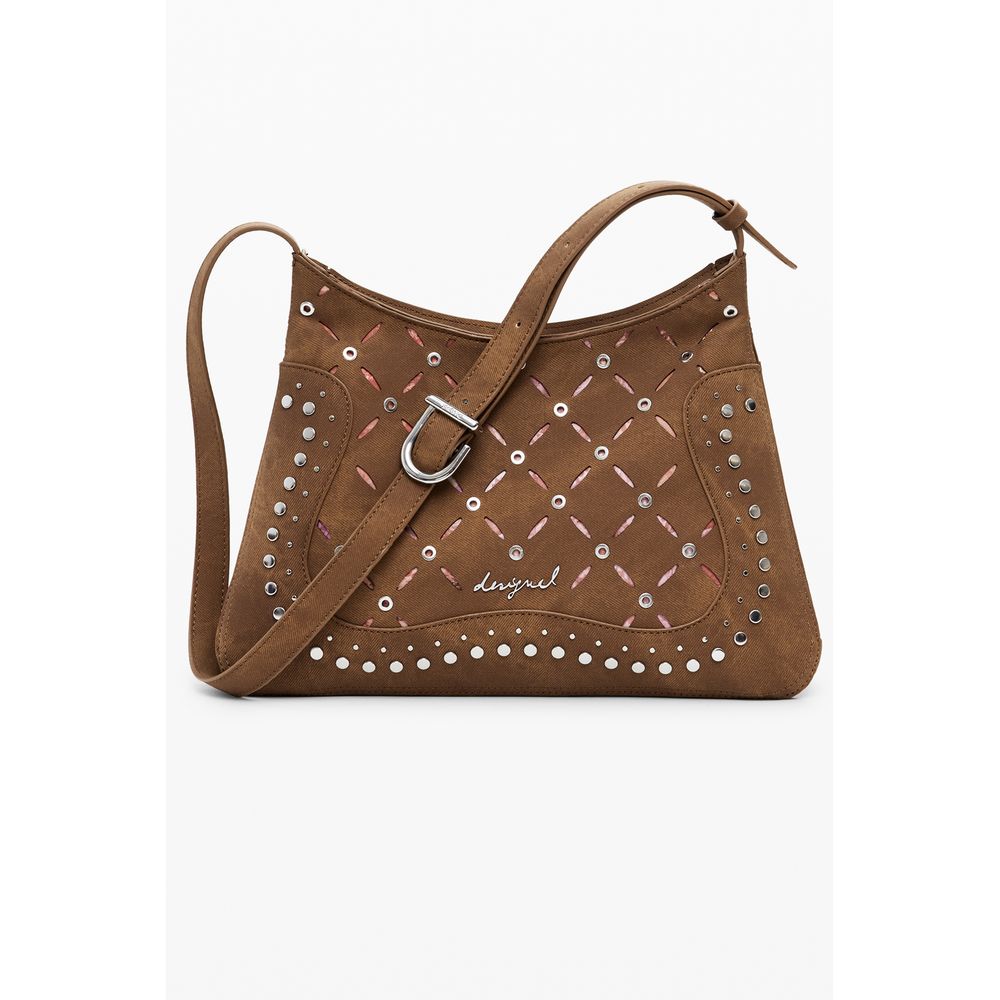 Brown Polyethylene Women Handbag Desigual