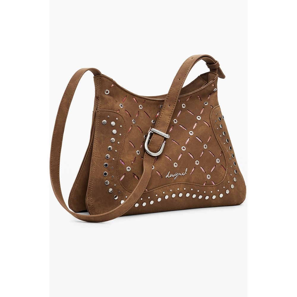 Brown Polyethylene Women Handbag Desigual
