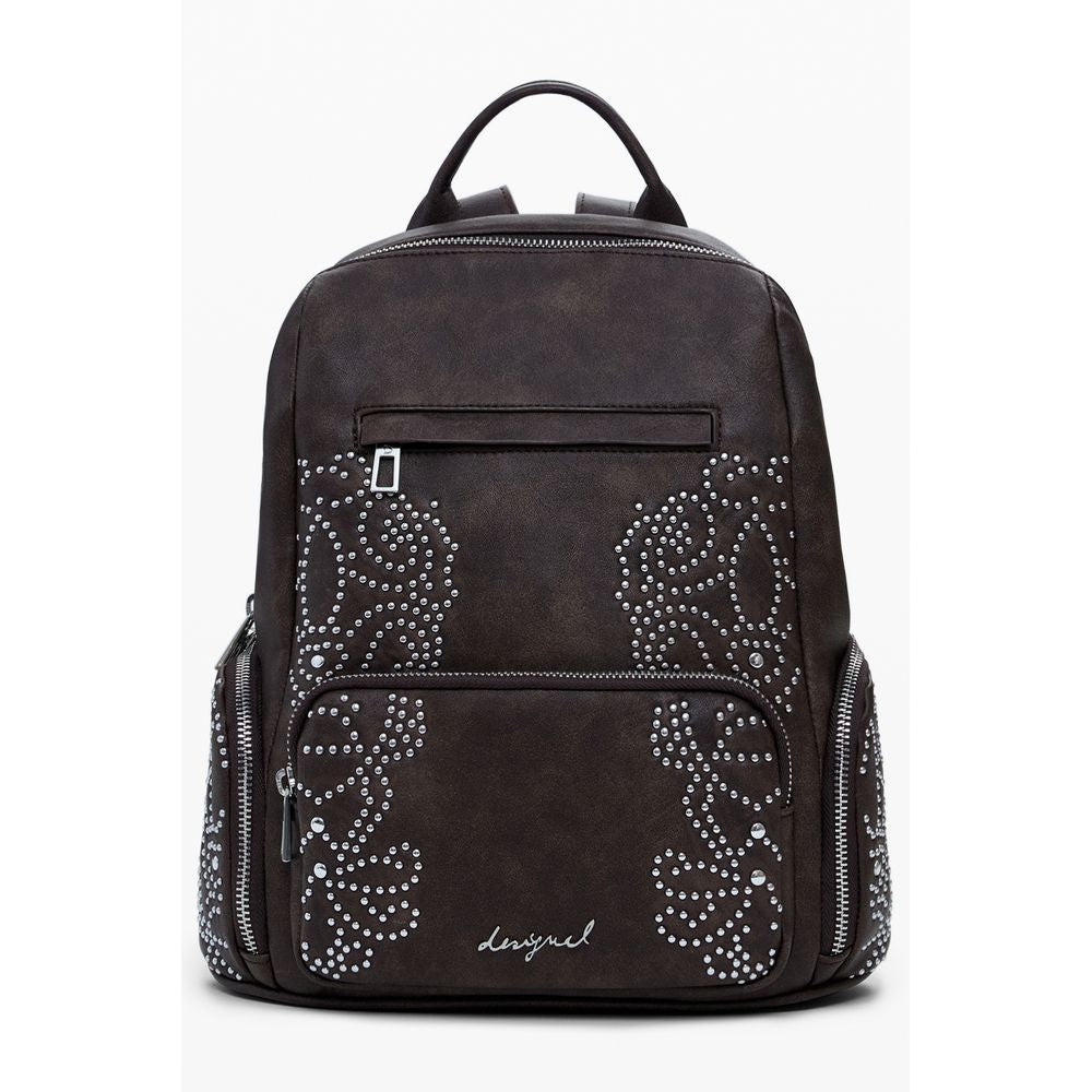 Brown Polyethylene Women Backpack Desigual
