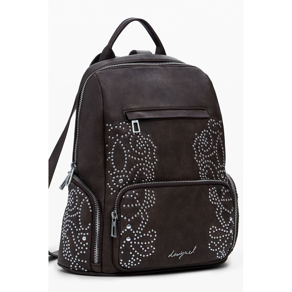 Brown Polyethylene Women Backpack Desigual