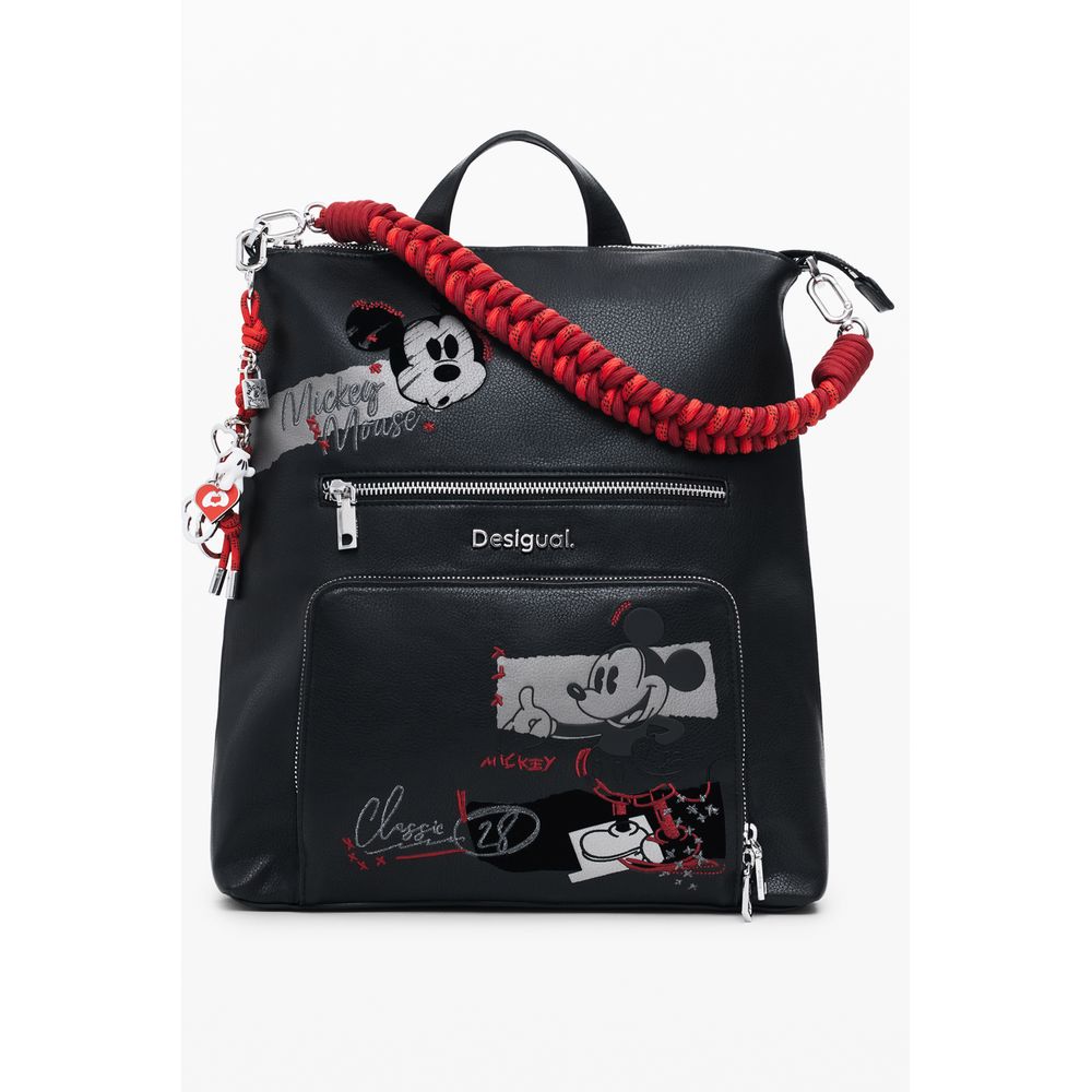 Black Polyethylene Women Backpack Desigual