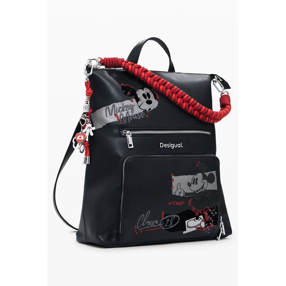 Black Polyethylene Women Backpack Desigual