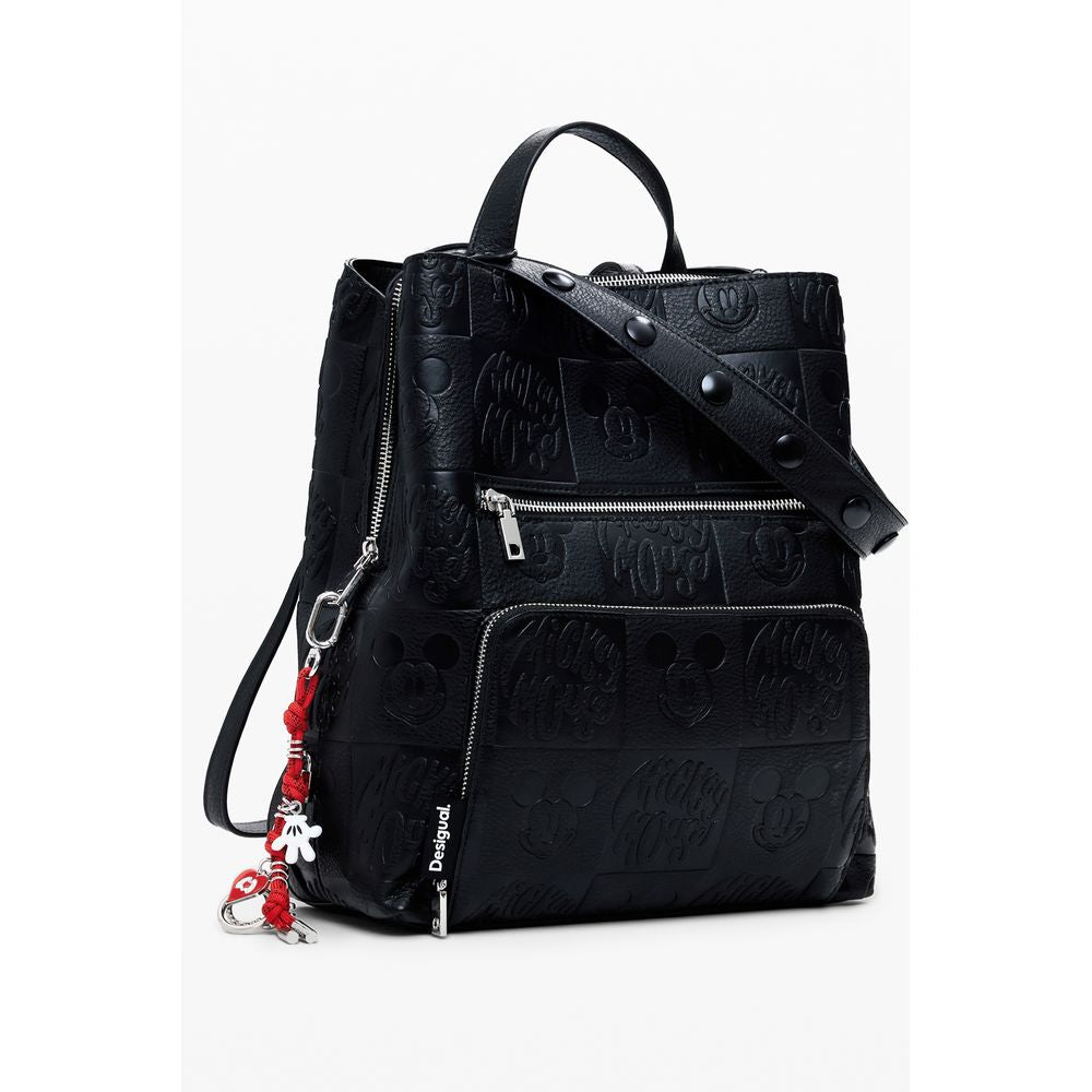 Black Polyethylene Women Backpack Desigual