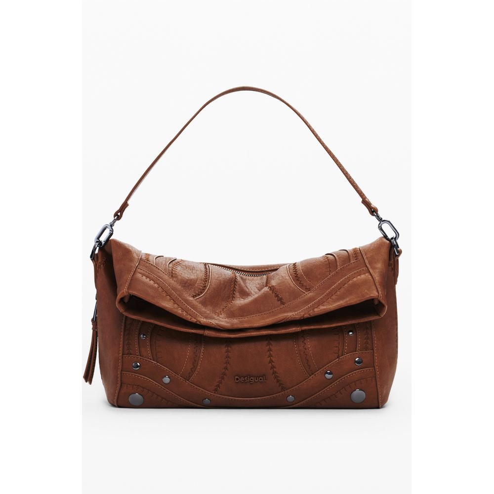 Brown Polyethylene Women Handbag Desigual