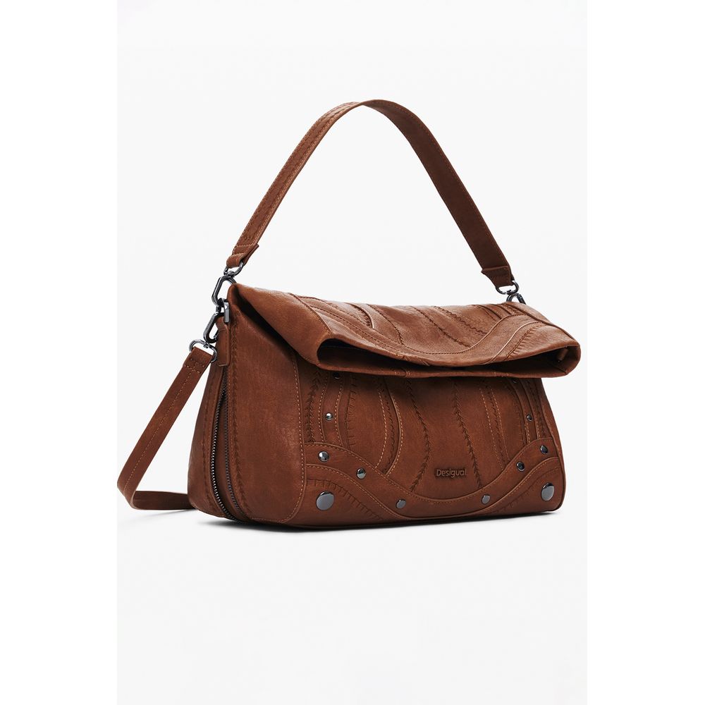Brown Polyethylene Women Handbag Desigual
