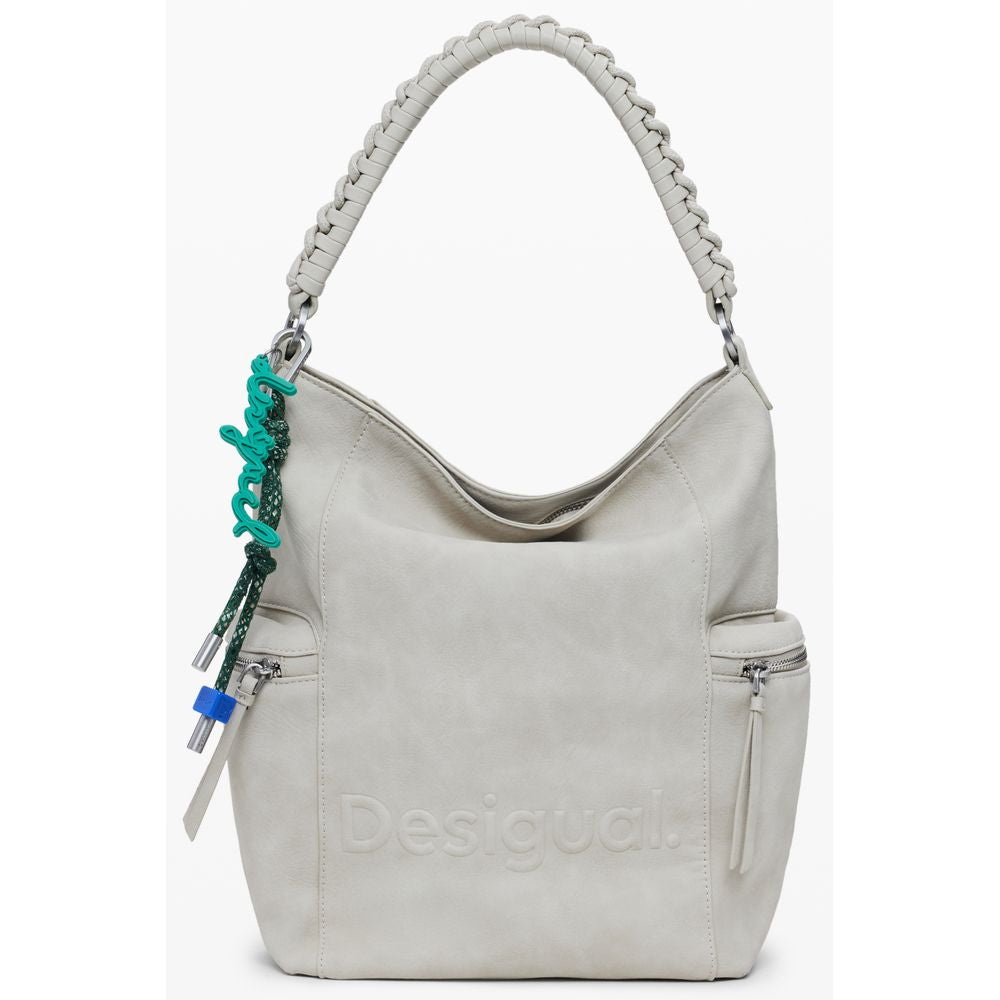 Beige Polyethylene Women Backpack Desigual