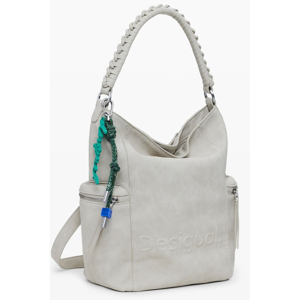 Beige Polyethylene Women Backpack Desigual