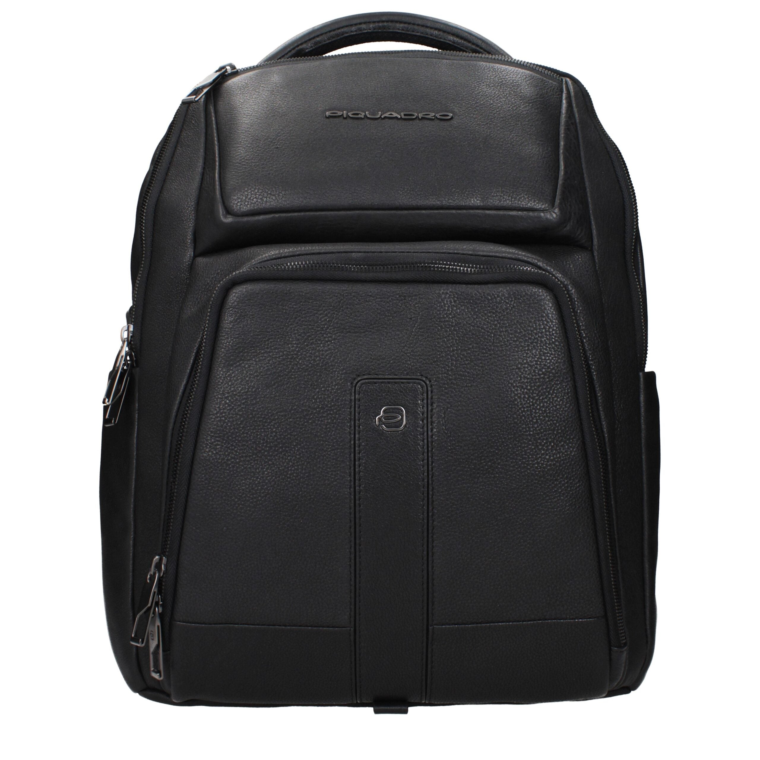 Black Leather Backpacks Piquadro