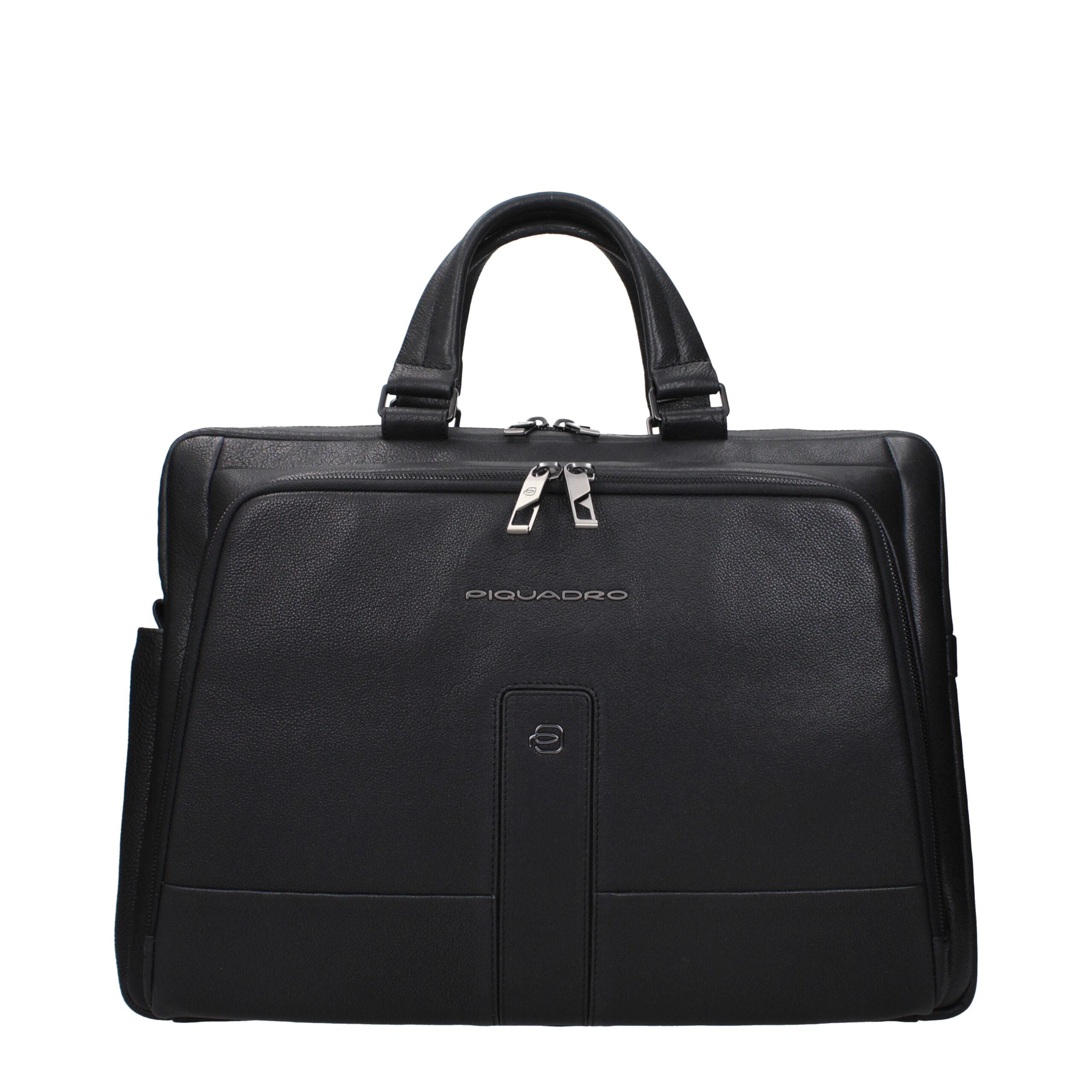 Black Leather Business And Laptop Bags Piquadro