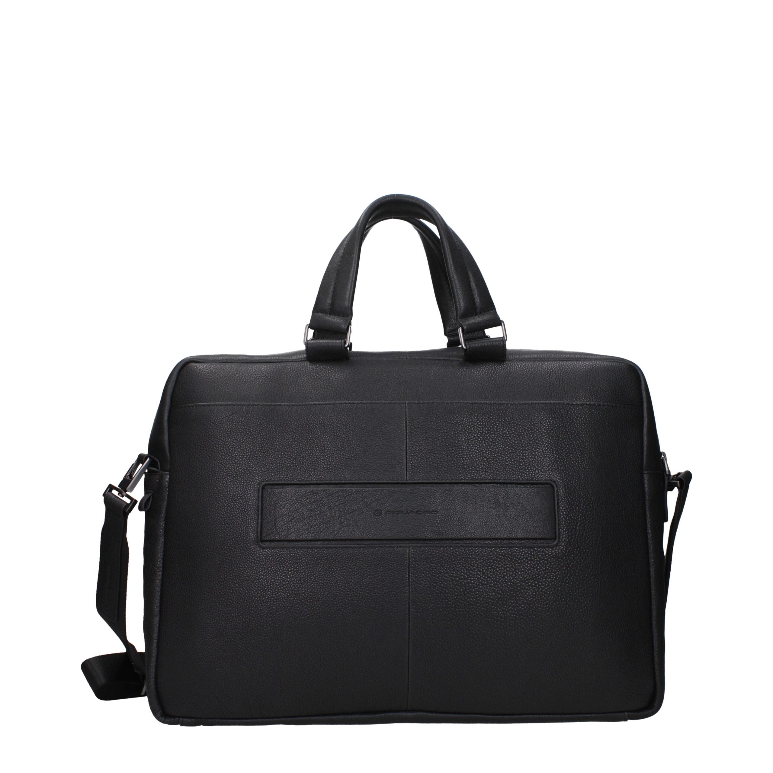 Black Leather Business And Laptop Bags Piquadro