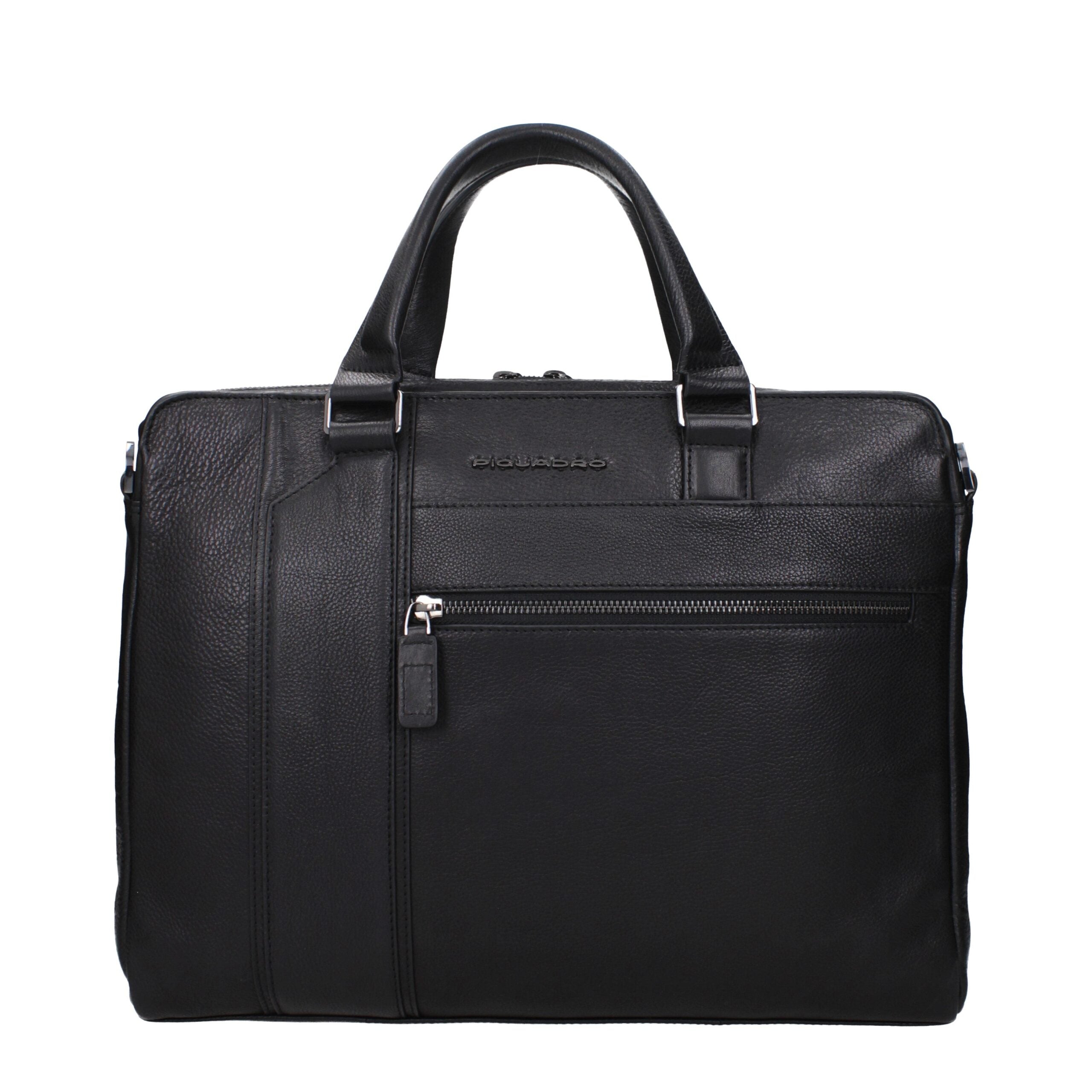 Black Leather Business And Laptop Bags Piquadro
