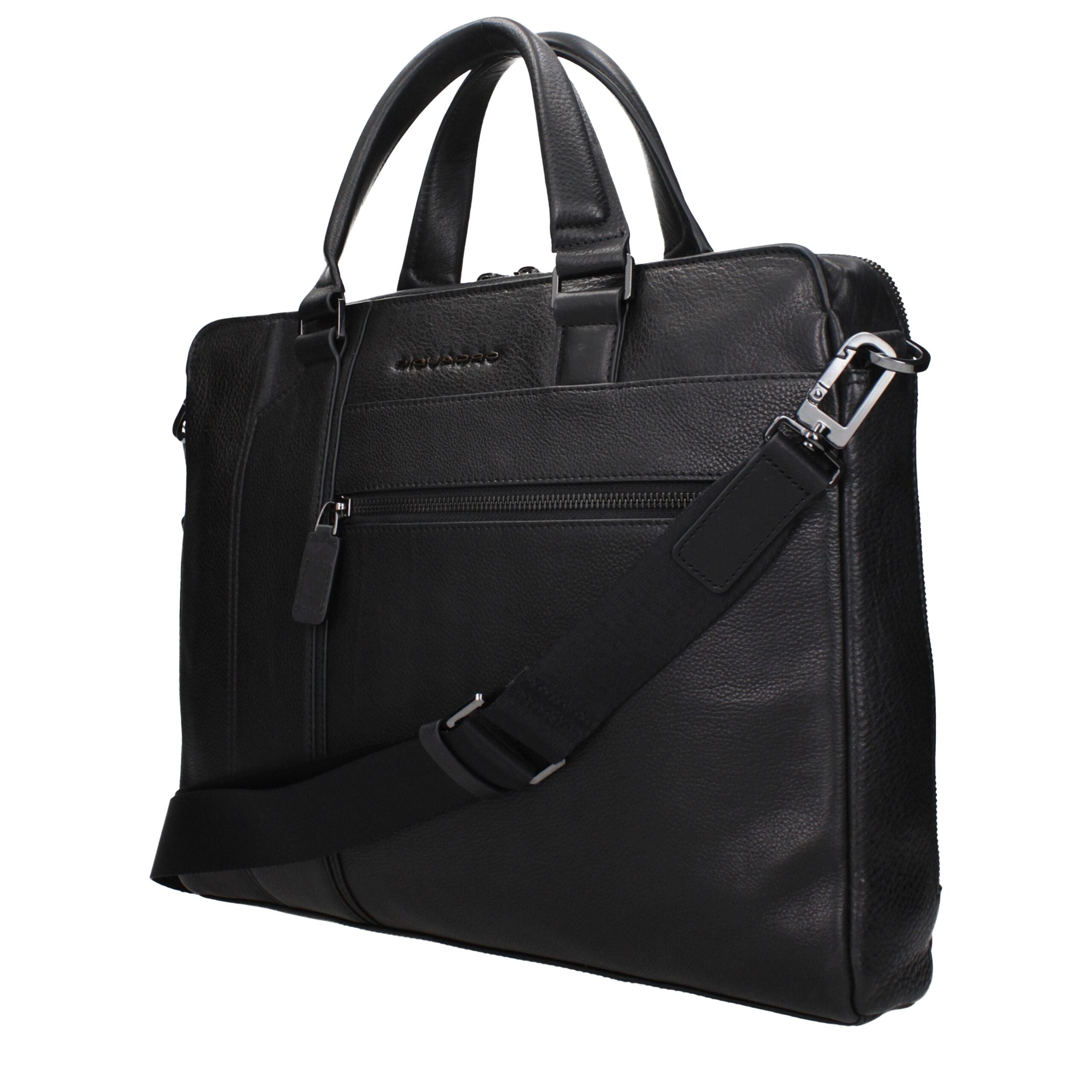 Black Leather Business And Laptop Bags Piquadro