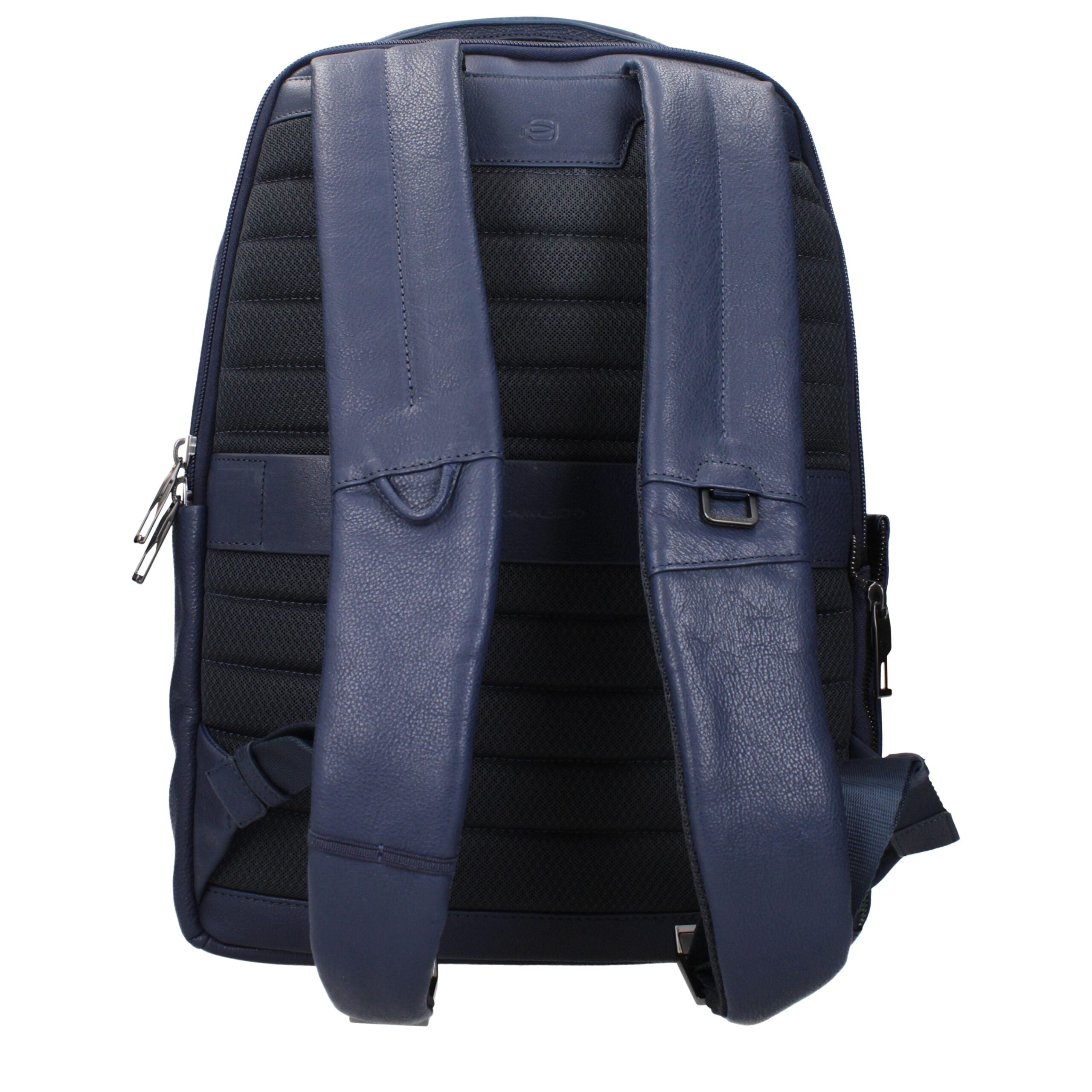 Blue Leather Backpacks Piquadro