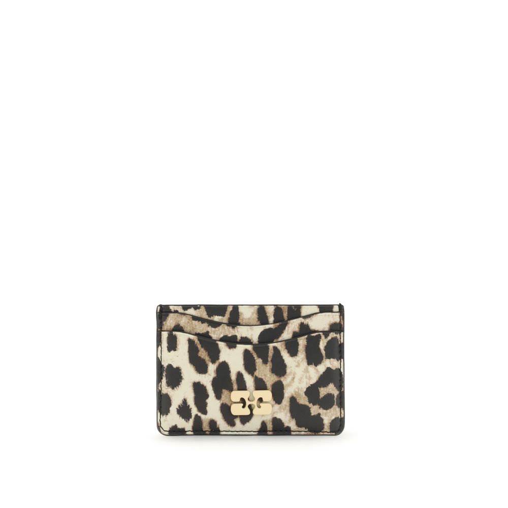 Leopard Bou Card Holder Ganni