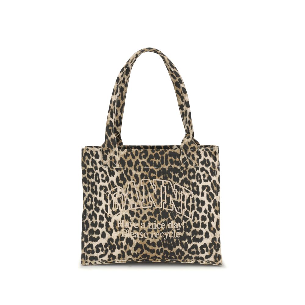 Leopard Print Tote Bag Ganni