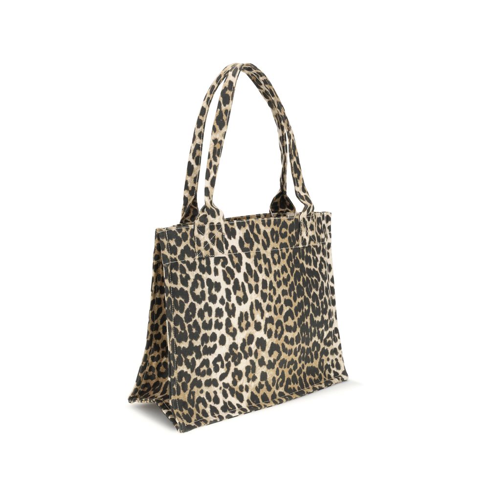 Leopard Print Tote Bag Ganni