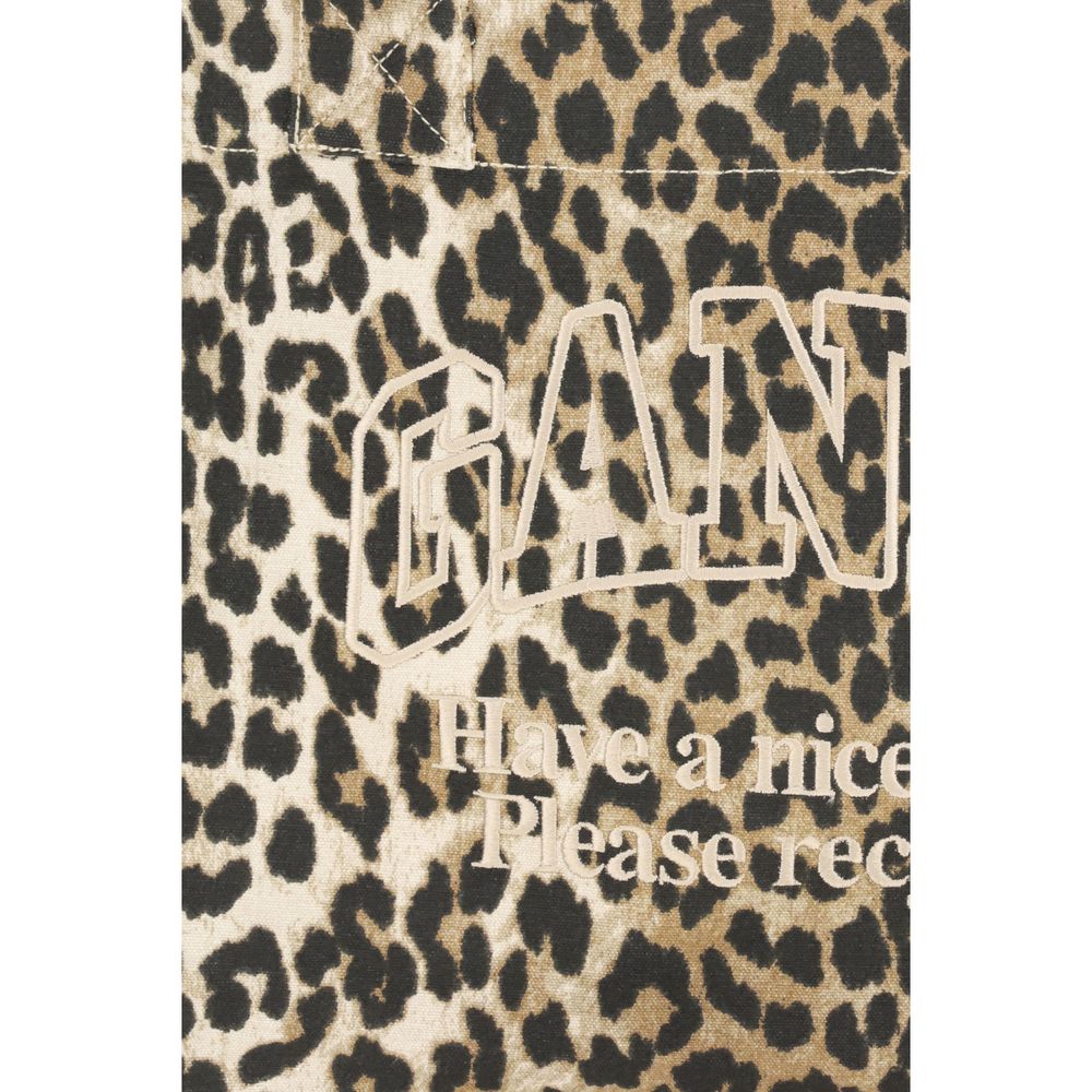 Leopard Print Tote Bag Ganni
