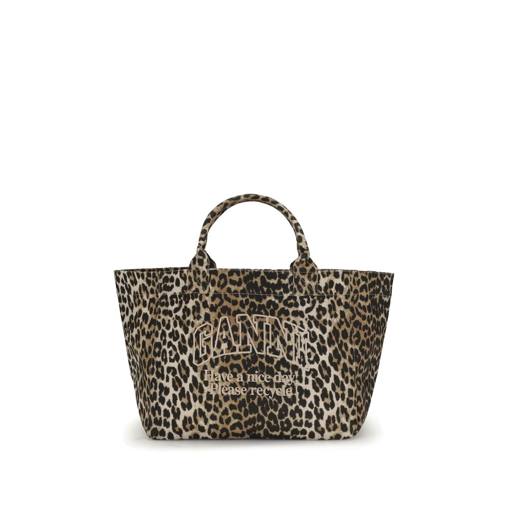 XXL Leopard Tote Bag Ganni