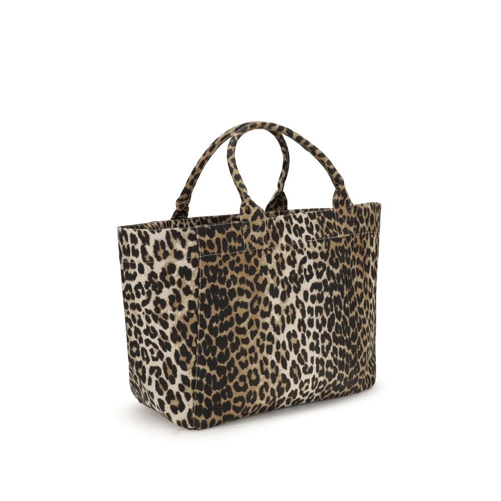 XXL Leopard Tote Bag Ganni