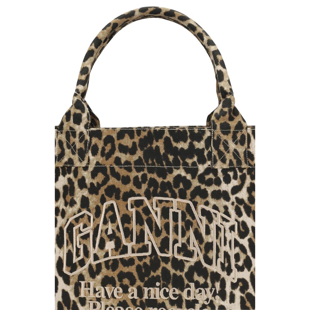 XXL Leopard Tote Bag Ganni