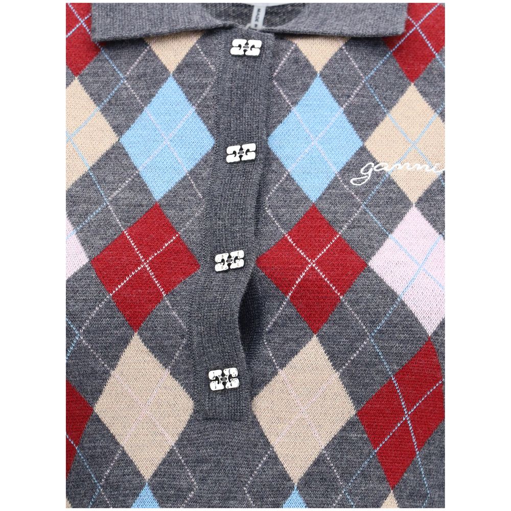 Print polo Sweater Ganni
