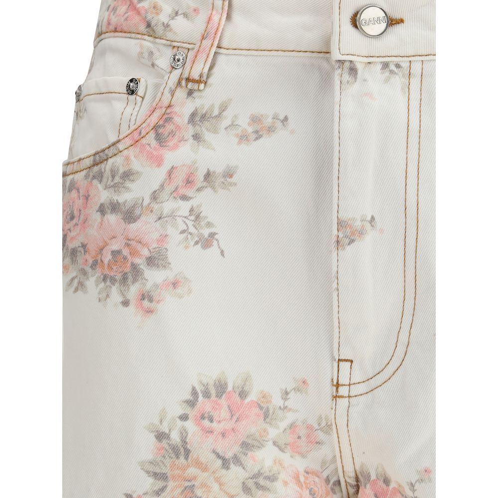 Stary floral-print Jeans Ganni
