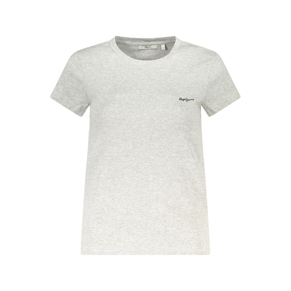 Gray Cotton Women T-Shirt Pepe Jeans