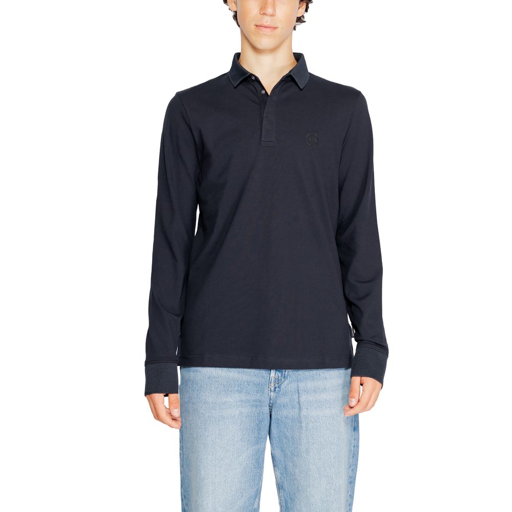 Blue Cotton Long Sleeve Armani Exchange
