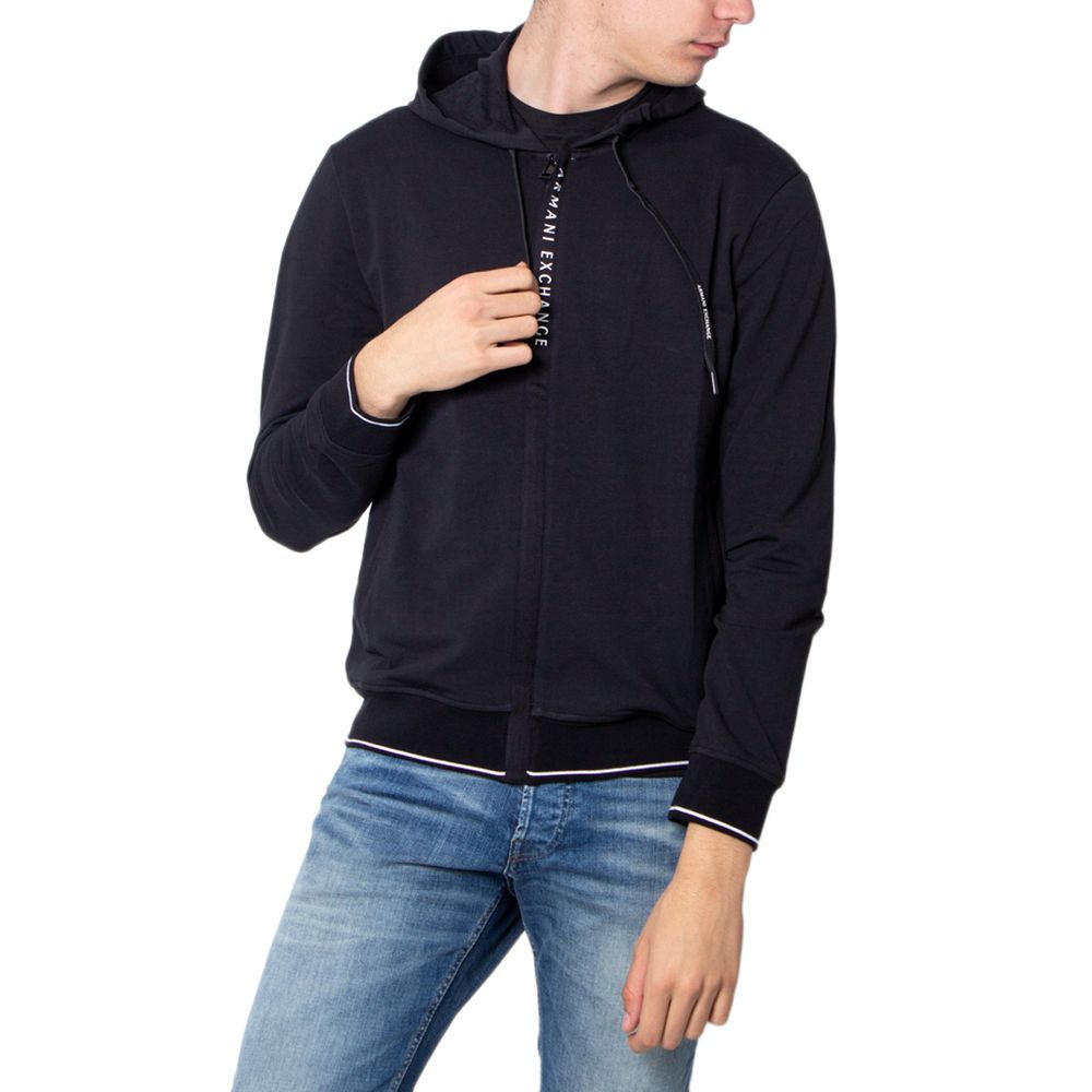 Black Cotton Hoody Armani Exchange
