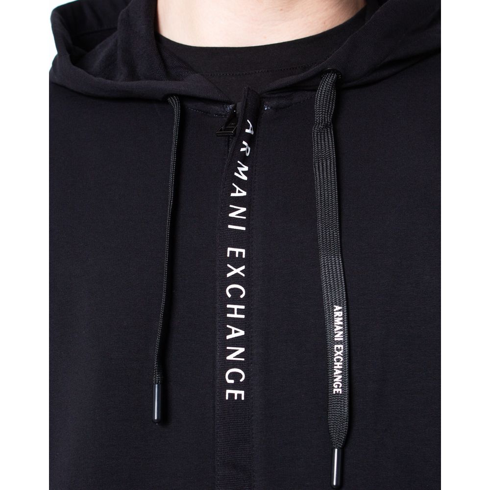 Black Cotton Hoody Armani Exchange