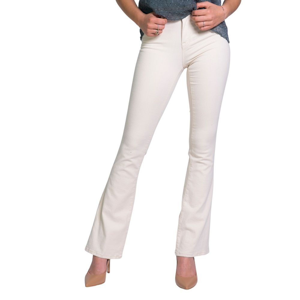 Cream Cotton Bootcut Jean Only