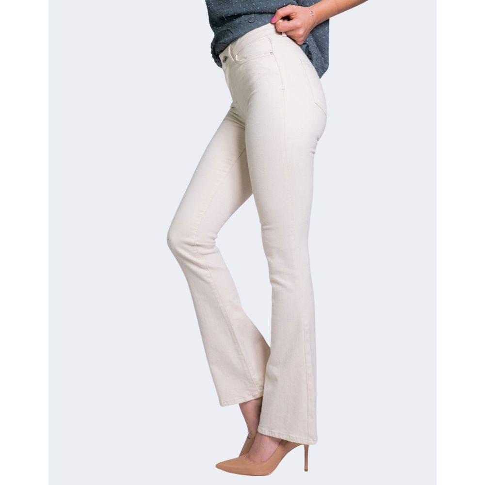Cream Cotton Bootcut Jean Only