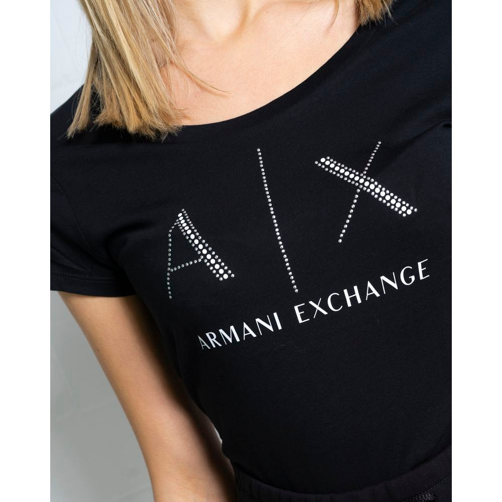 Black Cotton T-Shirt Armani Exchange
