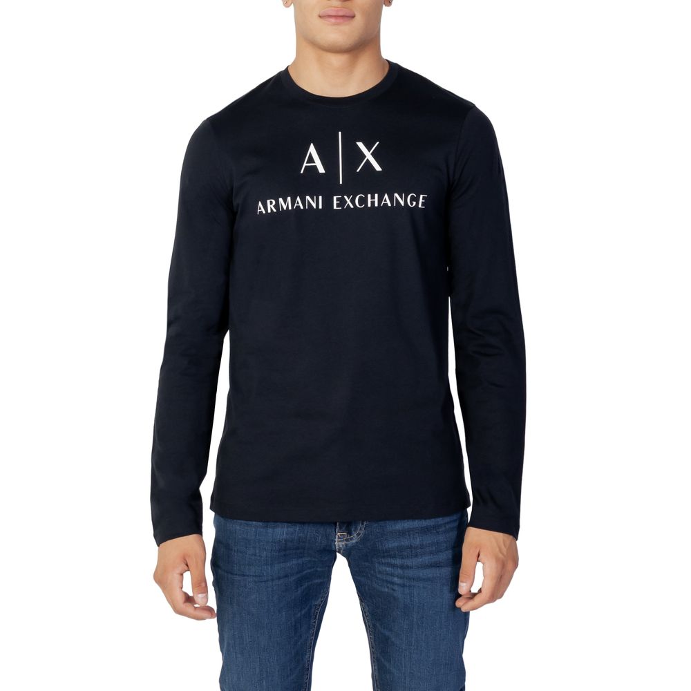 Blue Cotton Long Sleeve Armani Exchange