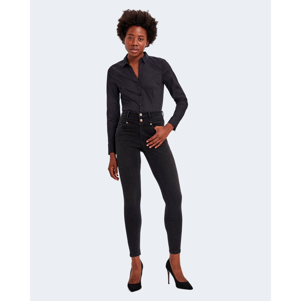 Black Cotton Bodysuit Vero Moda