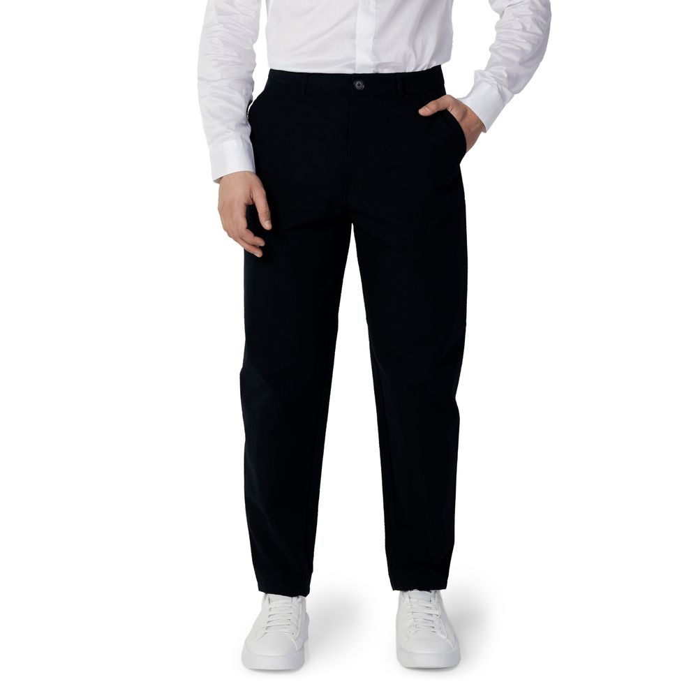 Blue Cotton Pant Armani Exchange