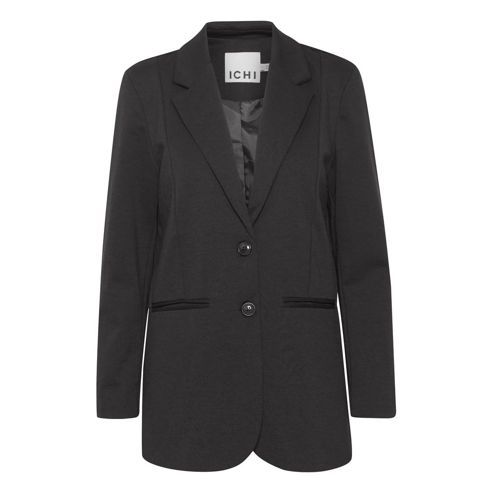 Black Recycled Polyester Blazer ICHI