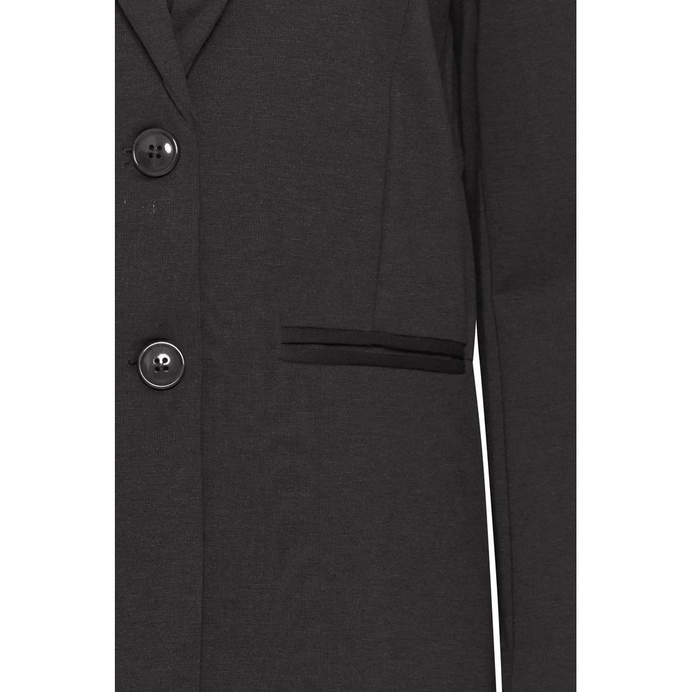 Black Recycled Polyester Blazer ICHI