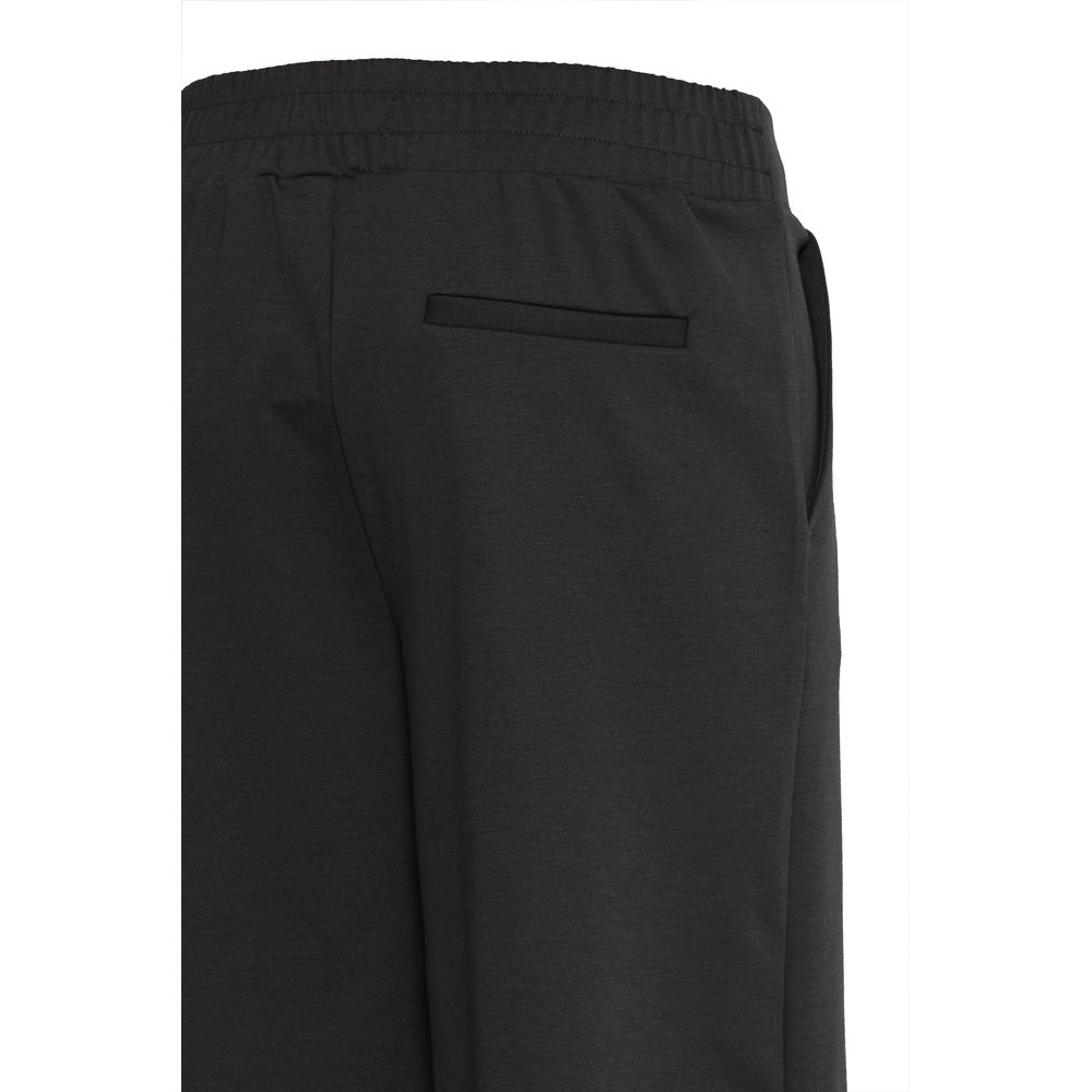 Black Recycled Polyurethane Pant ICHI