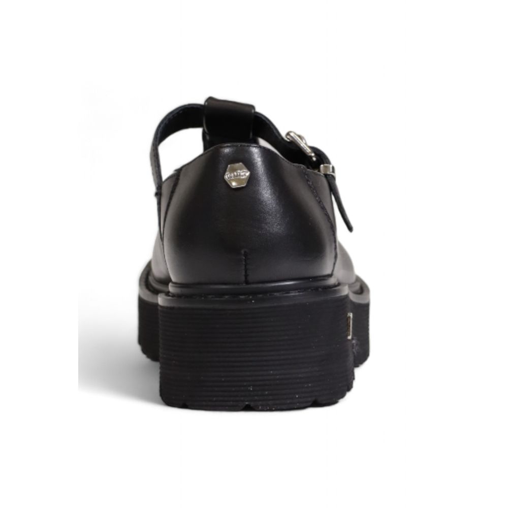 Black Leather Platform Cult
