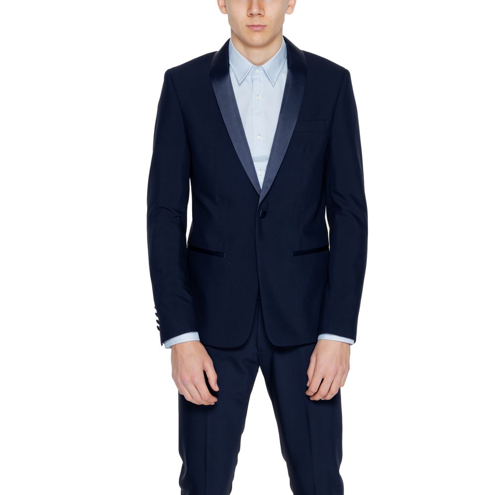 Blue Polyester Blazer Antony Morato
