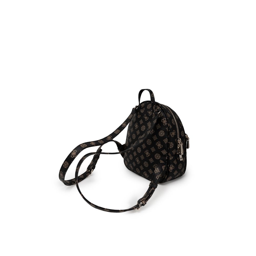 Brown Polyethylene Backpack Guess