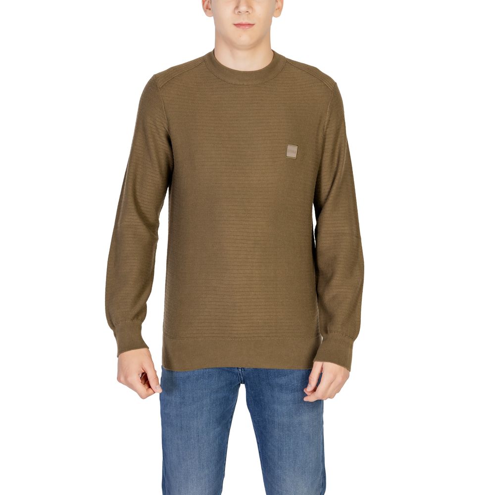Green Cotton Sweater Hugo Boss