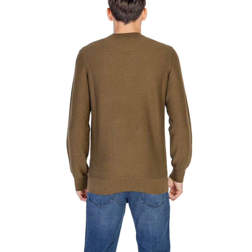 Green Cotton Sweater Hugo Boss