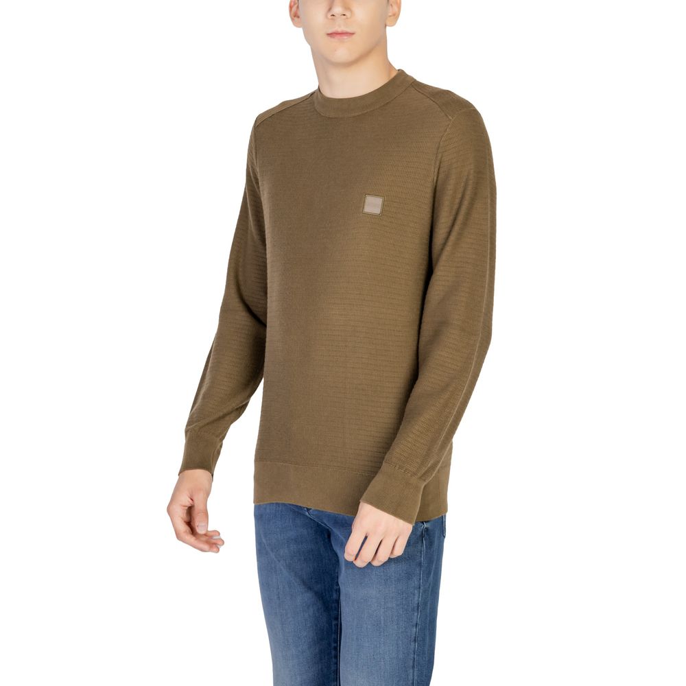 Green Cotton Sweater Hugo Boss