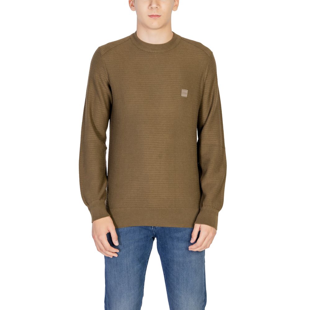 Green Cotton Sweater Hugo Boss