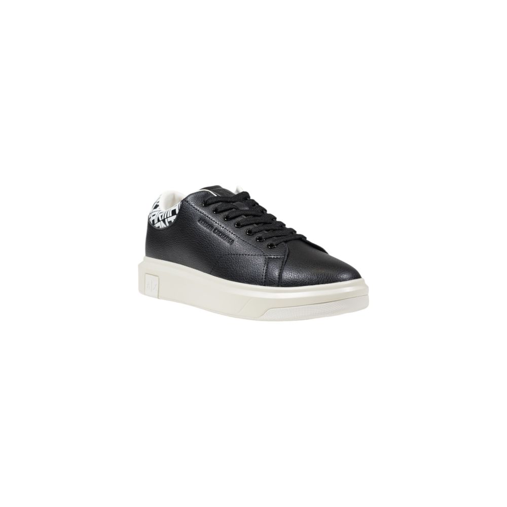 Black And White Leather Sneaker Armani Exchange