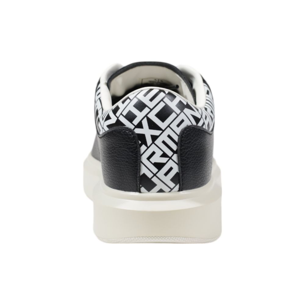 Black And White Leather Sneaker Armani Exchange